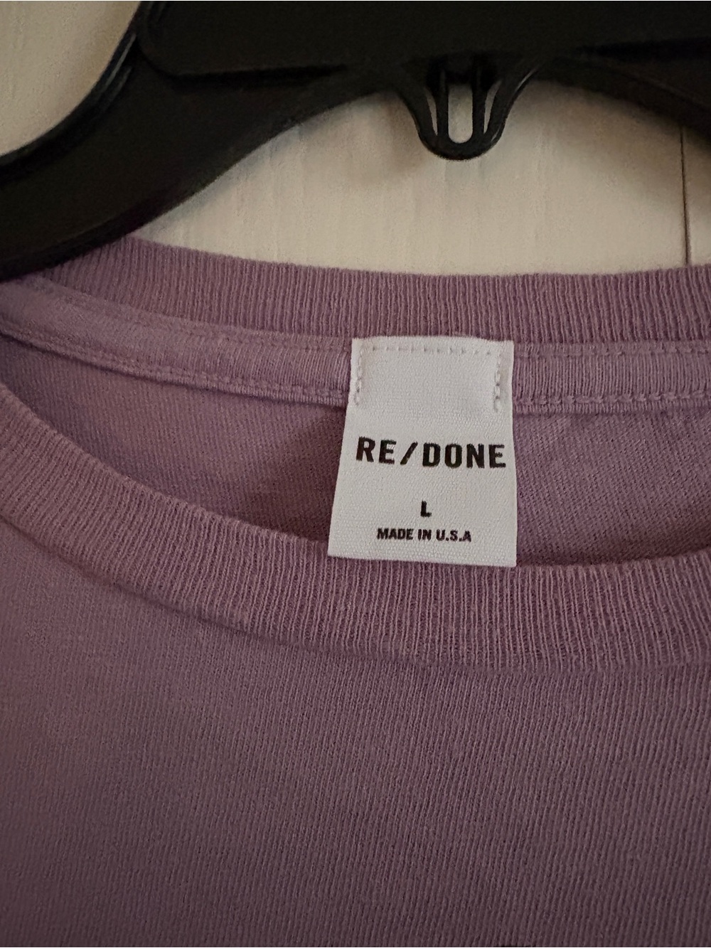 Re/Done Snoopy Lavender Crewneck Tee - Picture 3 of 5